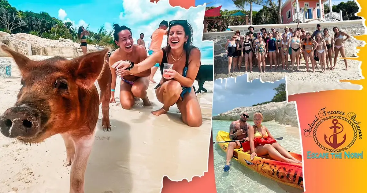 Guests enjoying Island Escapes Bahamas tours