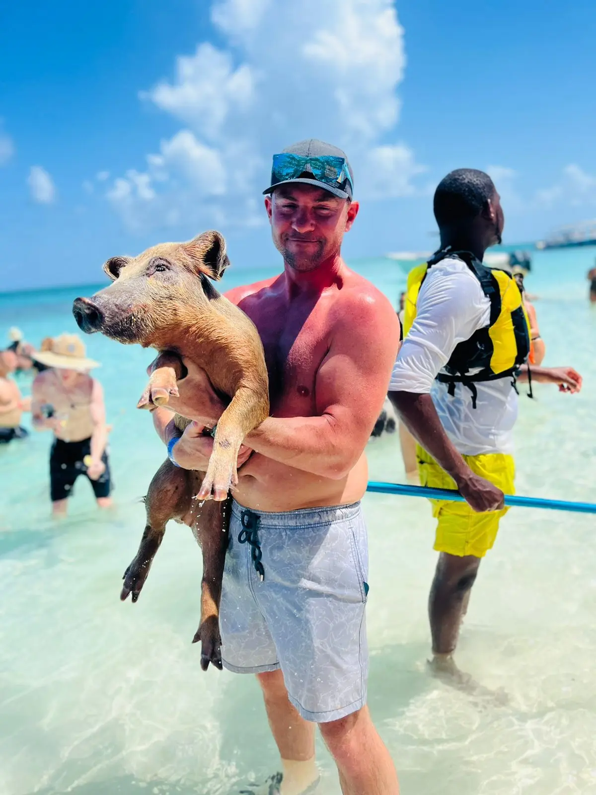 Guests enjoying Island Escapes Bahamas tours