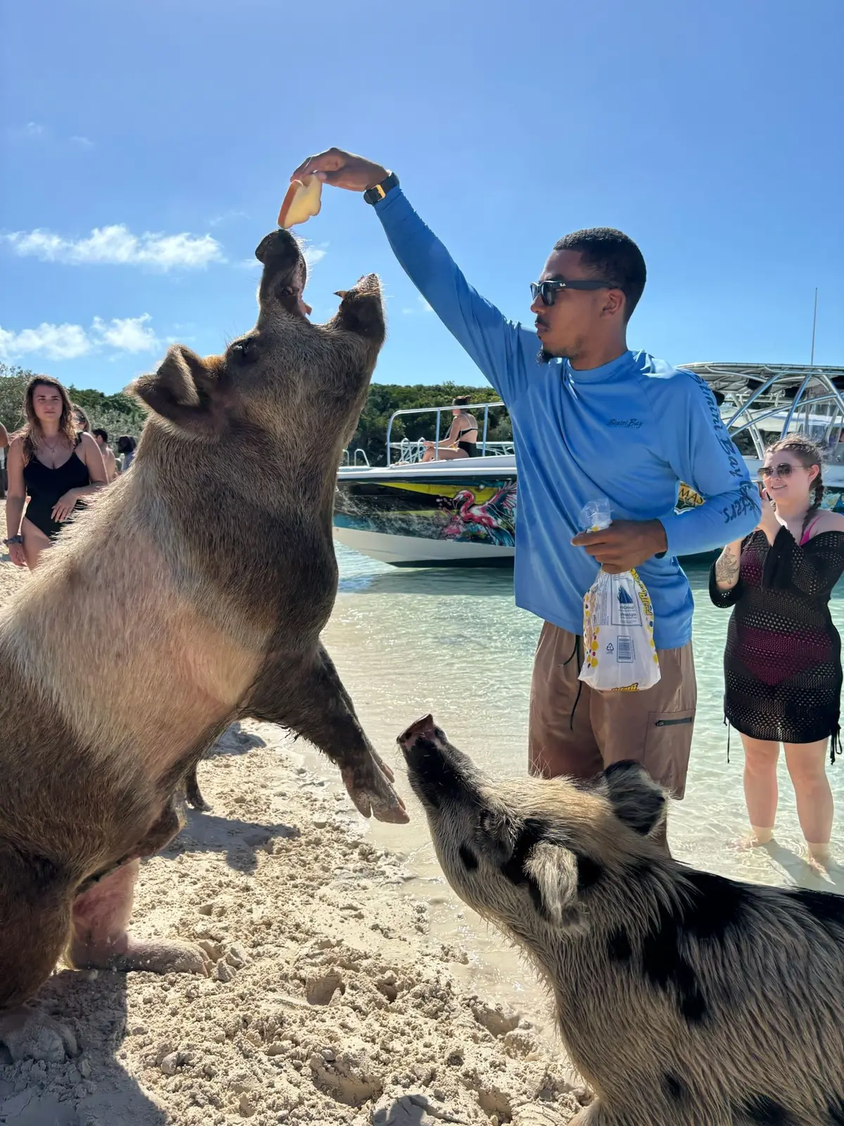 Guests on the Exuma day trip from Nassau